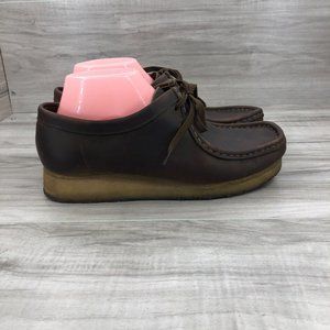 Clarks Original Wallabee Padmora Brown Leather Shoes Women's Size 9M